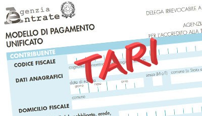 TARI F24 con scritta tari